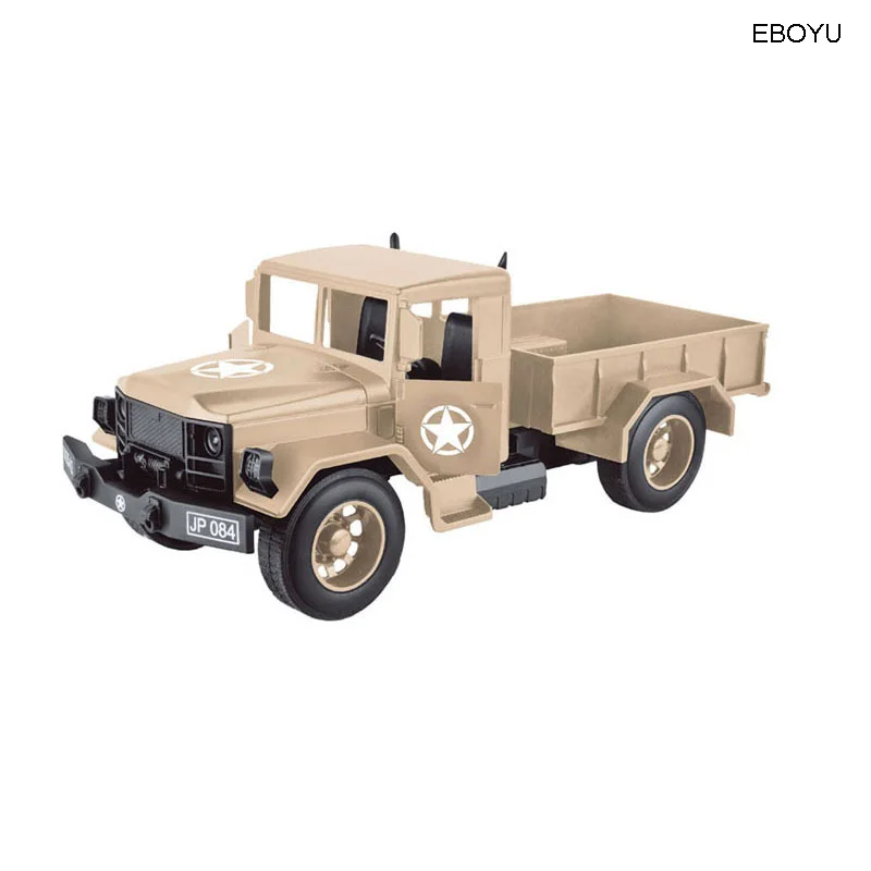 EBOYU 1:20 Pull and Go мини-грузовик литой классический военный грузовик армейские