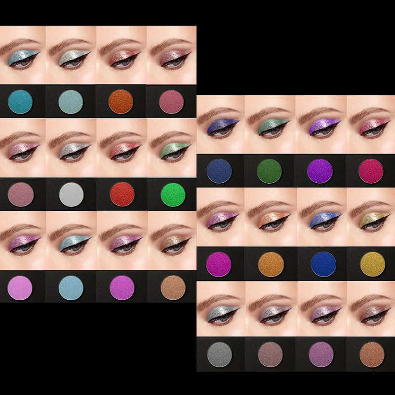 Палитра теней для век 24 цвета стойкие блестящие тени водостойкие