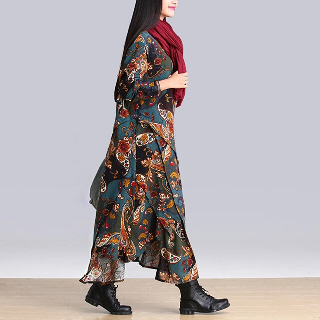 Женские винтажные платья с цветочным принтом 2020 новый стиль весна осень платье