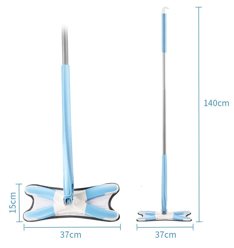 

X-type Floor Mop Manual Extrusion Flat Mops For Wood Ceramic Tiles Home Cleaning Tool With Reusable Microfiber Pads Lazy Mop