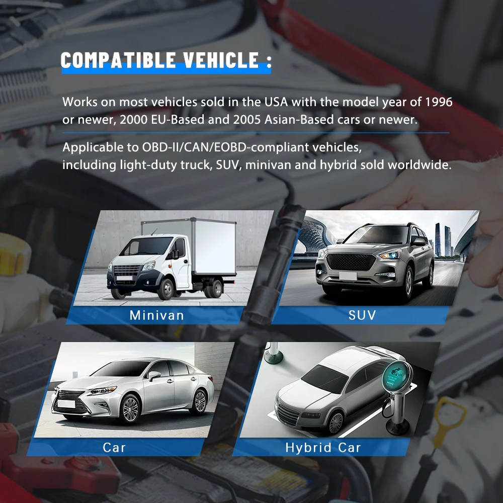 Автомобильный сканер Vgate VR800 OBD2 диагностический считыватель кодов автомобильные