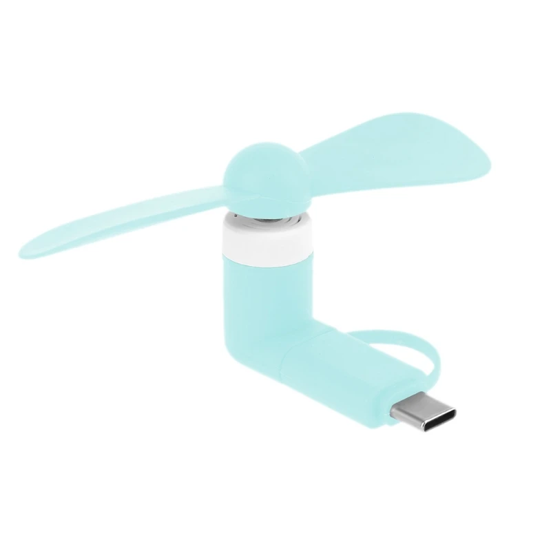 Универсальный мини-вентилятор Type C Micro USB OTG беззвучный вентилятор для мобильного