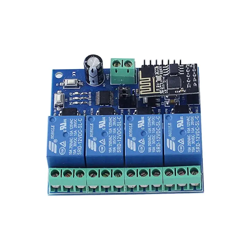 DC 12V ESP8266 & ESP-01 WIFI Relay Module Four Channels For Smart Home Intelligent Furniture |