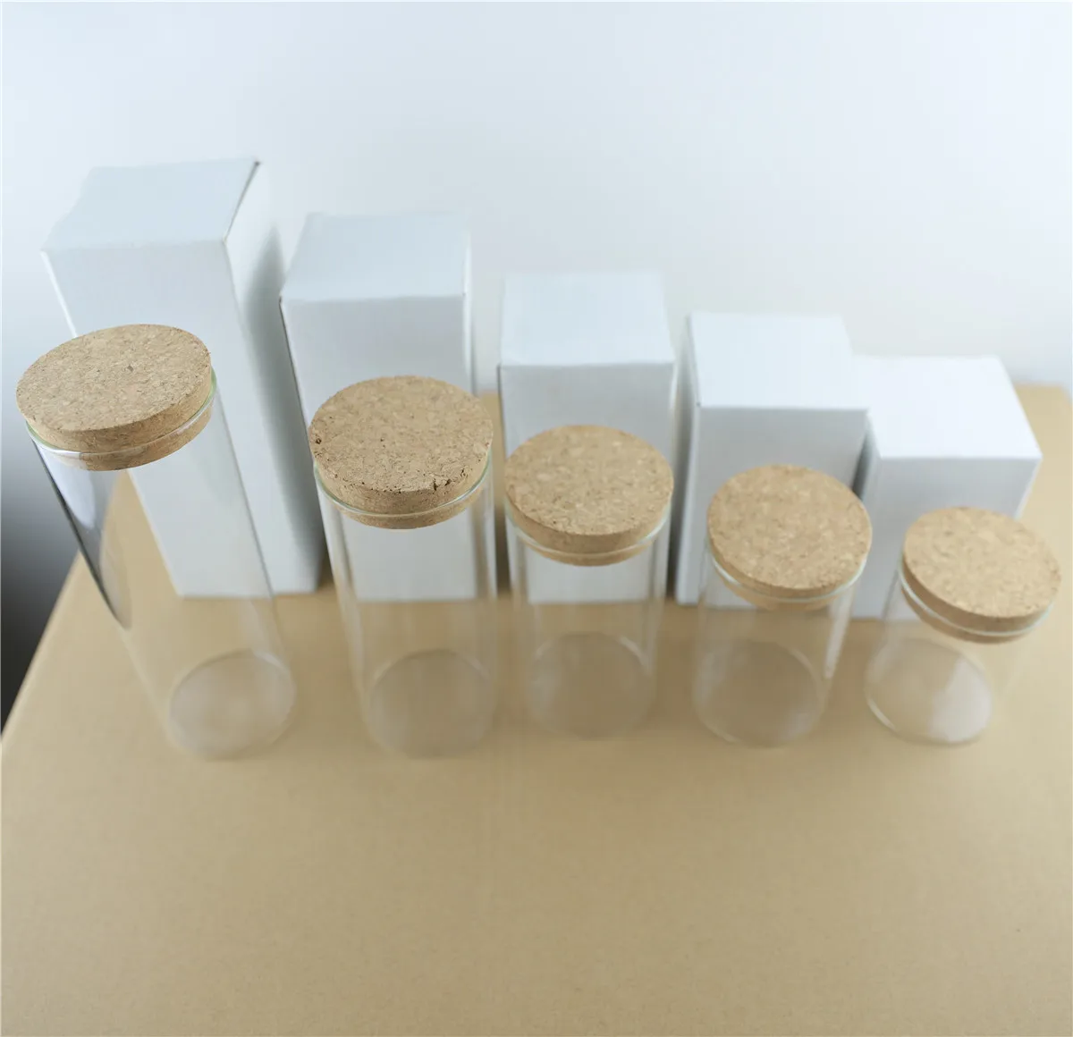 4 шт./лот Толстая стеклянная бутылка 65 мм пробка бутылки для специй контейнер