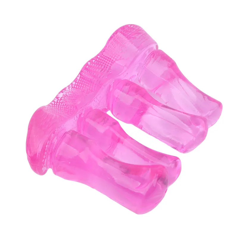 

1Double SEBS Red Toe Separator Thumb Toe Valgus Corrector Deformity Finger Separator Protector Foot Care Tool