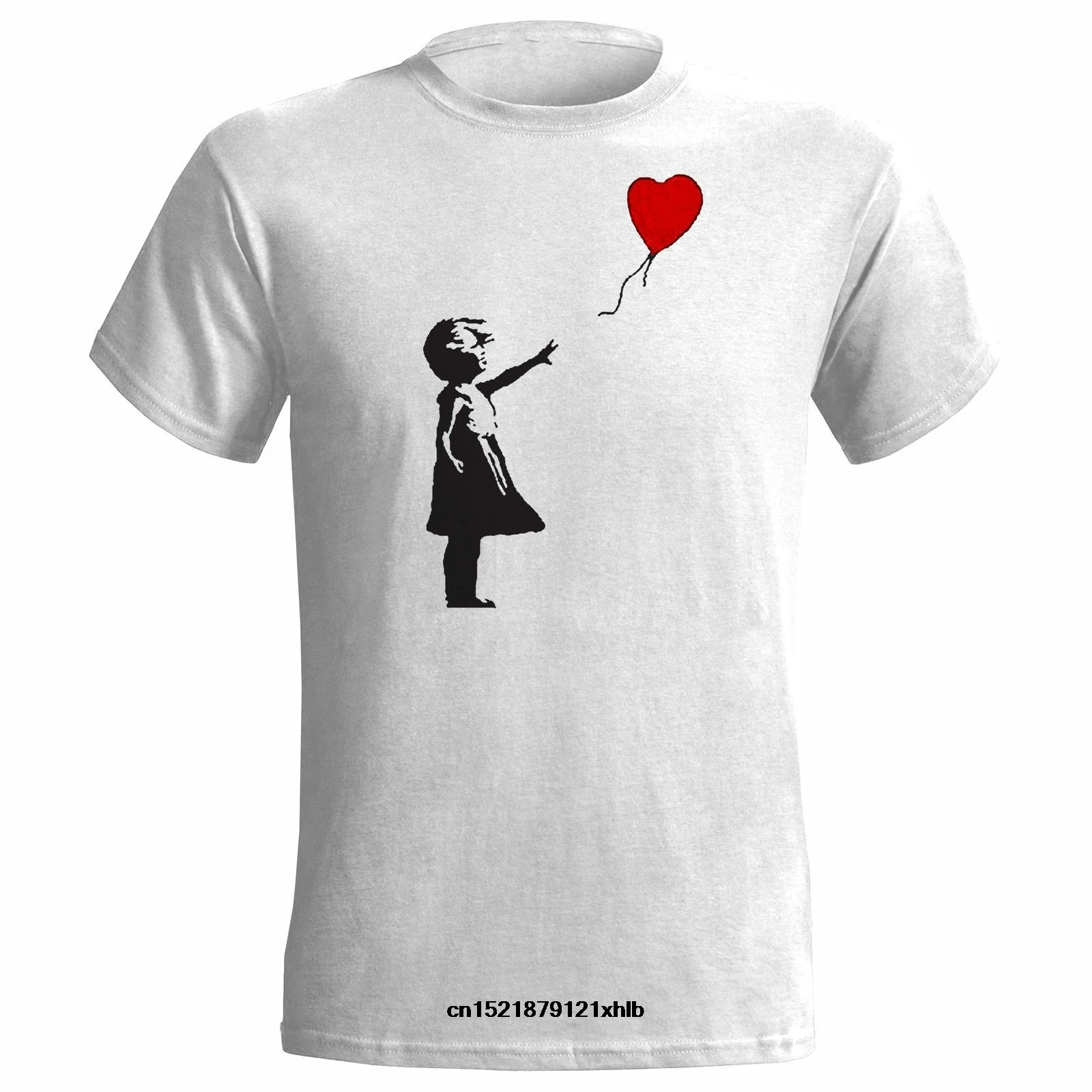 Мужская футболка s Бэнкси девушка с воздушным шаром Pemium граффити городское