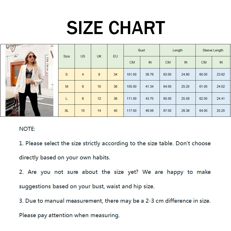 

Women White Plaid Blazers And Jackets Suit Office Wear Notched 2021 Autumn New Arrival Female Fashion Style Long Sleeve Blazers