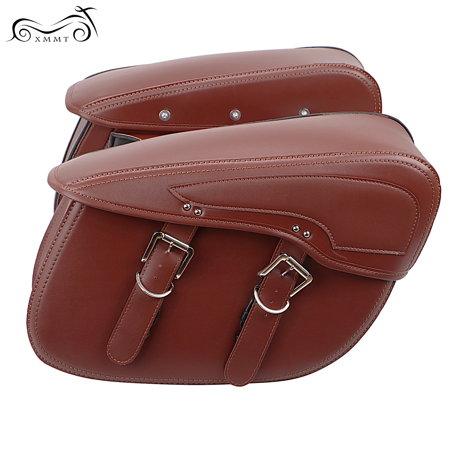 Пара черных/коричневых универсальных мотоциклетных сумок сумка из