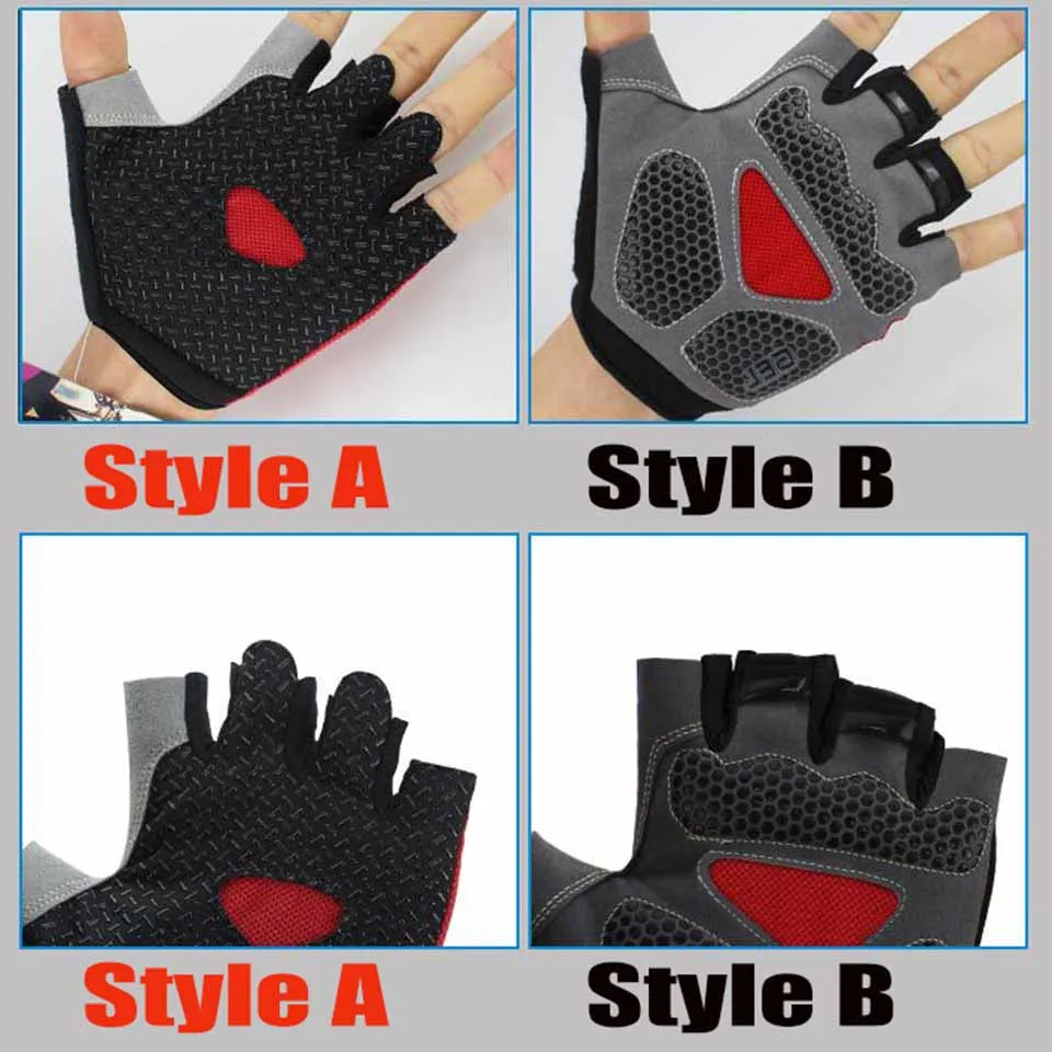 

Cycling Gloves Men Women Anti-slip Anti-sweat Half Finger Gloves Bike Glove Breathable Anti-shock Sports Gloves Bicycle Glove