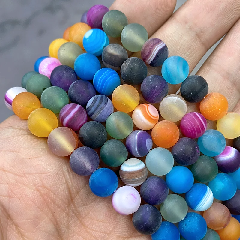 Бусины круглые россыпью для браслетов и ожерелий 15 дюймов нить 4 6 8 10 12 14