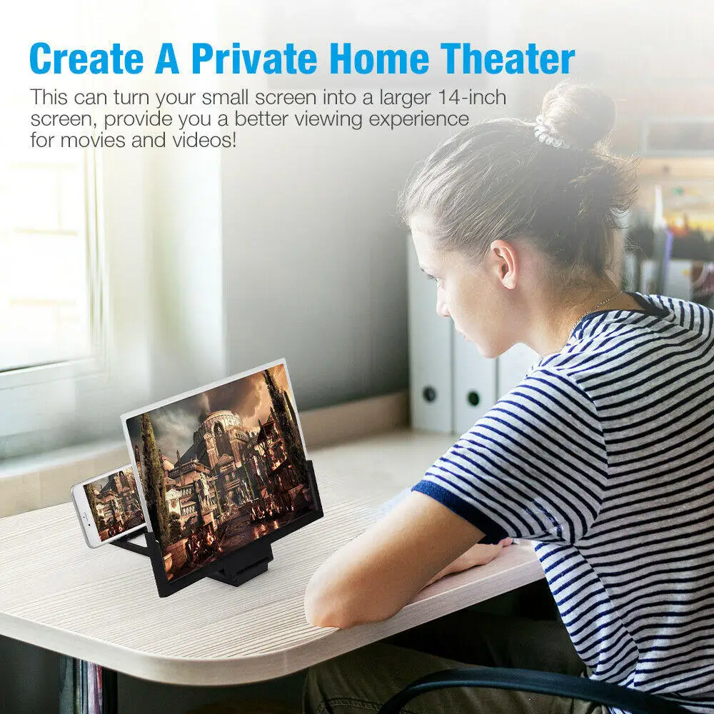 14 дюймов увеличитель для экрана телефона 3d видео Усилитель сотового смартфона