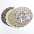 2 шт., круглая изоляционная прокладка из рами, термостойкие салфетки, льняные, Нескользящие, домашняя отделка кухни