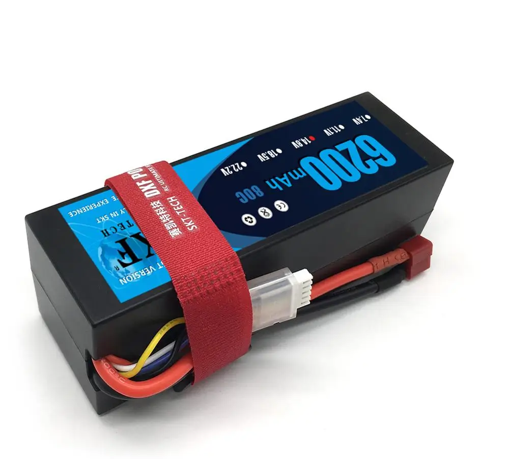 батарея dxf 6200mah 148 v 80c lipo для rc автомобил