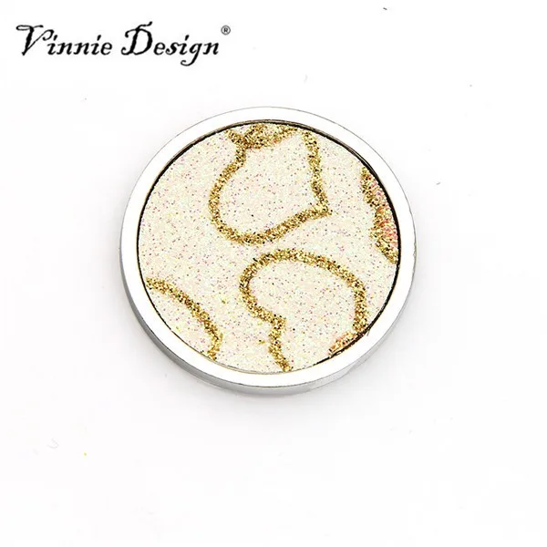 Vinnie дизайн Лидер продаж ювелирные аксессуары 33 мм блестящая монета подходит для