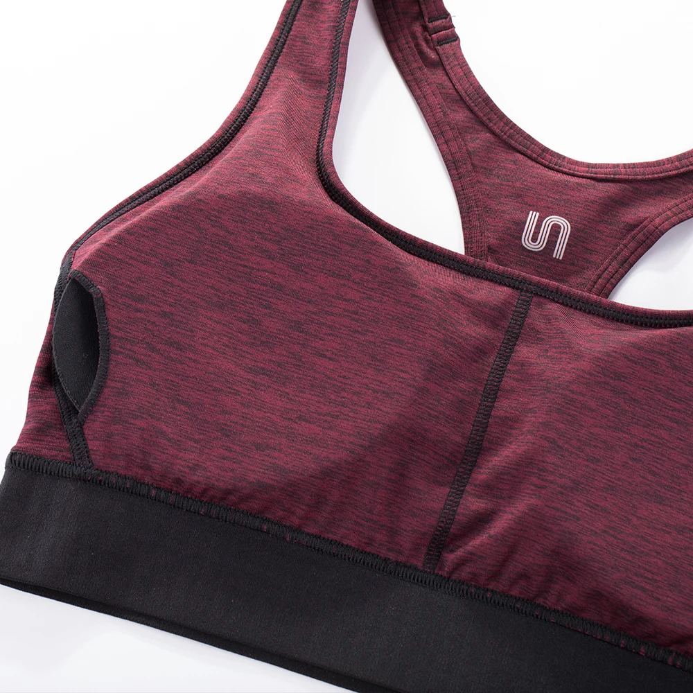 

Women's Full Coverage Workout Bras Wirefree High Impact Bounce Control Racerback Sports Bra