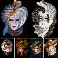 vintage diamond painting mask girls 5d diy embroidery mosaic art cross stitch kit full drill rhinestones picture home decor gift
