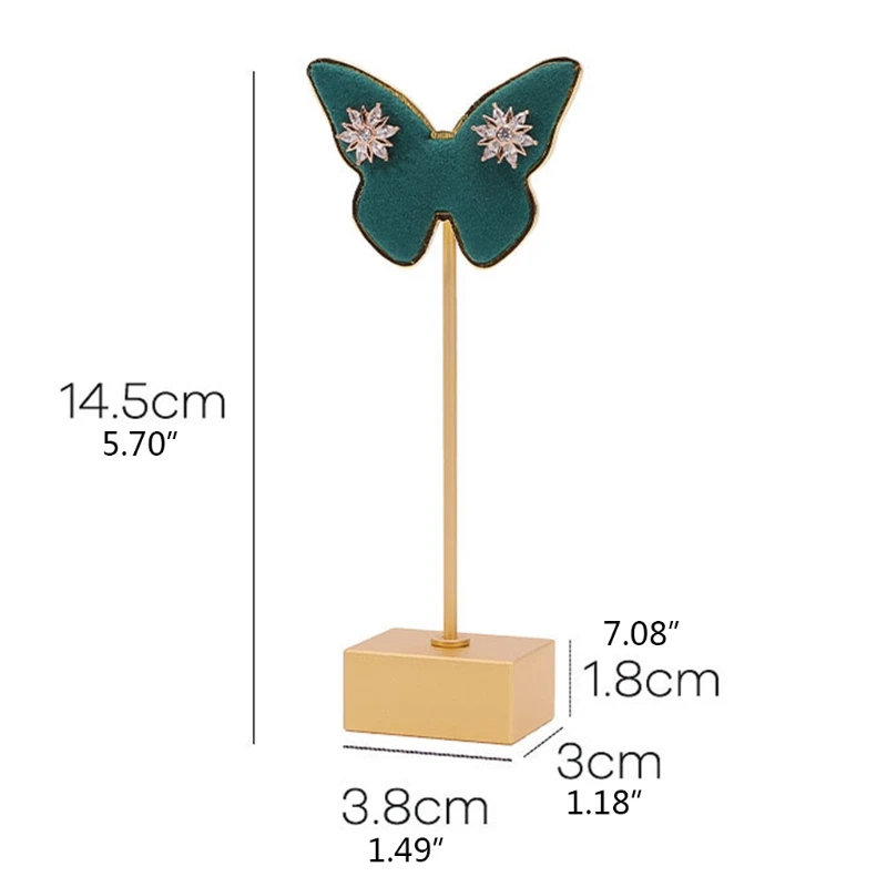 

Metal Butterfly Earrings Stand Holder Shelf Jewelry Display Rack Bracket Earring Organizer for Woman Girl Gifts Photography Prop