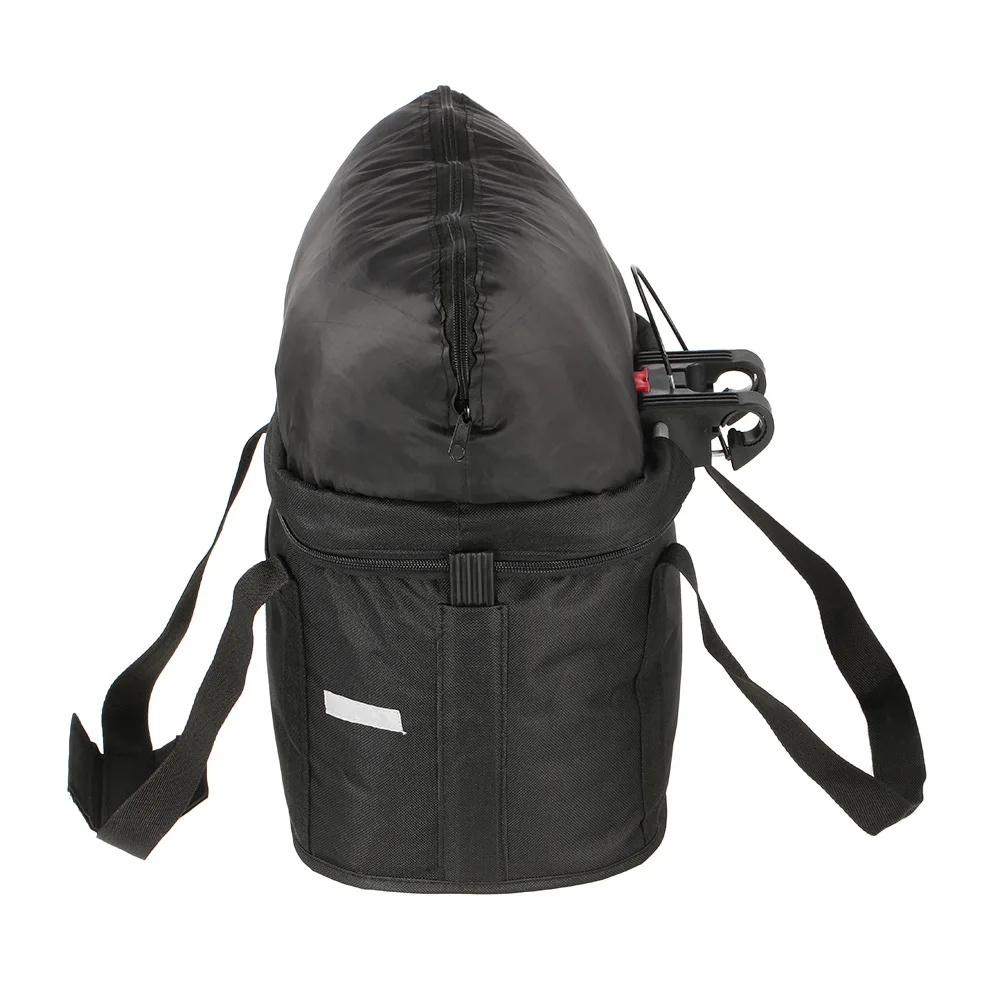 Bicycle Front Basket Cycling Bag Removable Waterproof Bike Handlebar Canvas Shopping Pet Frame Accessories | Спорт и развлечения