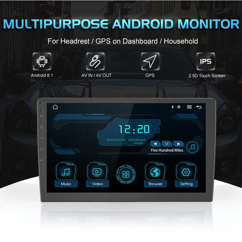DVD плеер на подголовник автомобиля экран 2020 дюйма Wi Fi Bluetooth|Мониторы для авто| |