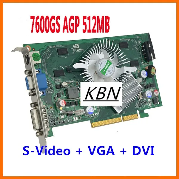 Высокое качество 7600GS AGP 8X 512 МБ DDR VGA + DVI S-видео порт видеокарта для GHOST SQUAD |