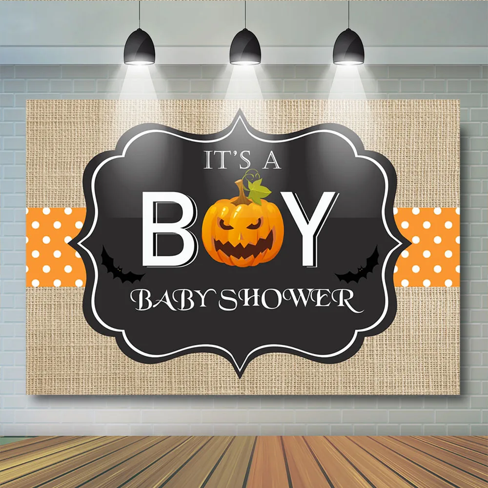 Фон для фотосъемки с изображением летучей мыши и лангуры в стиле Хэллоуина на черно-белом фоне в маленькую точку