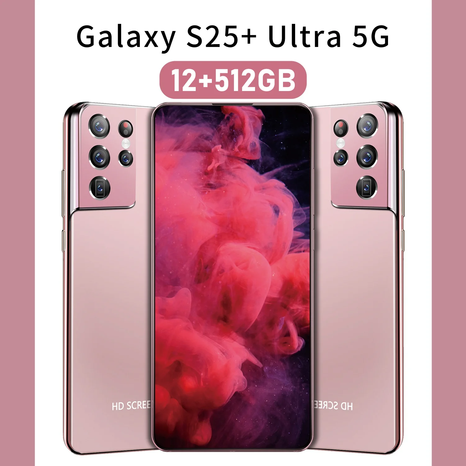 

2021 Hot Sell S25+ Ultra 7.3inch Smartphone Full Screen 6800mAh 12+512GB Face ID Fingerprint ID Dual SIM 5G Network Mobilephone