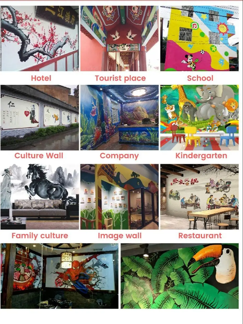 

Wall Painting Robot Widely Used Colorful 3D Wall Decal Inkjet Printer Machine Price