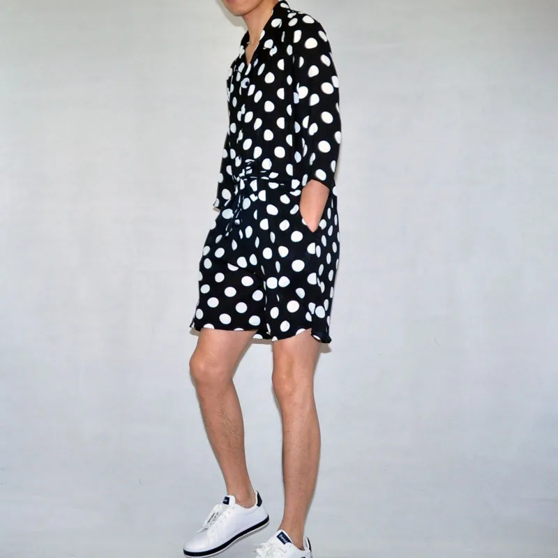 Оригинальный модный мужской весенне летний Свободный комбинезон с отложным