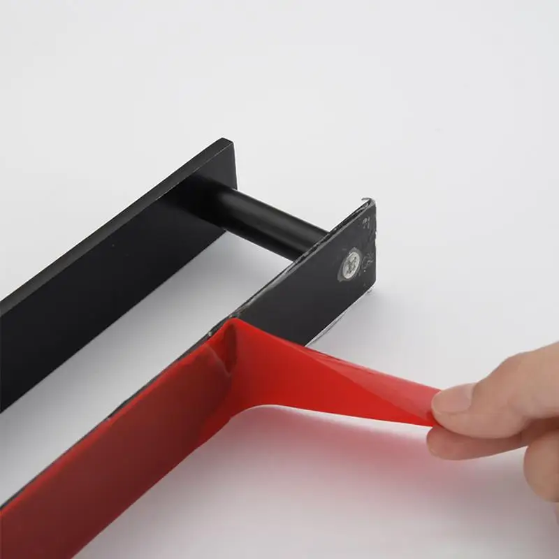 

40CM Bathroom Shelf Matte Black Towel Hanger Punch-Free Wall Mounted Stainless Steel Towel Rack Towel Holder Storage