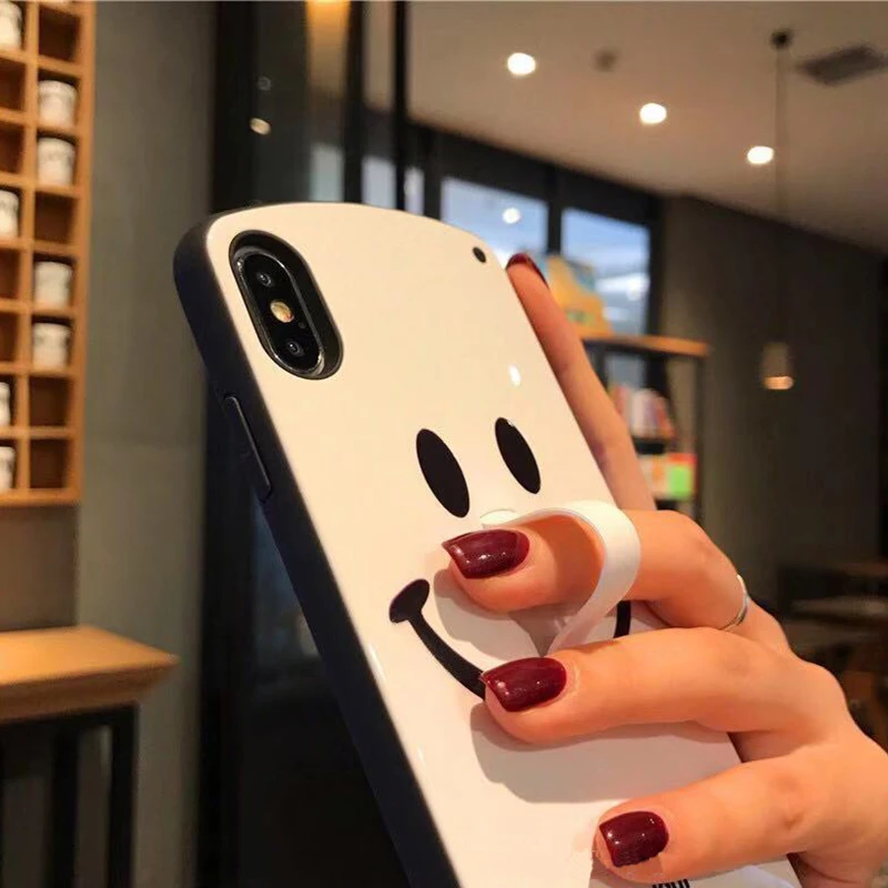 Чехол для телефона iPhone 11 Pro XS Max Smiley глянцевый чехол 7P с защитой от падения