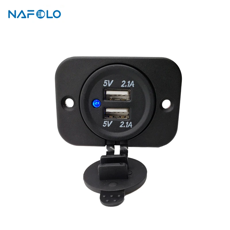 12V 24V Универсальное двойное USB зарядное устройство для автомобильного