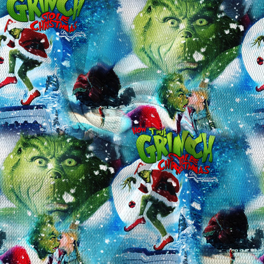 Рождественский дизайн зеленый мультяшный узор печатная пуля текстурированная