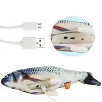 1 pcs electric cat toy 3d fish usb charging simulation moving fish toys for pet playing toy supplies floppy