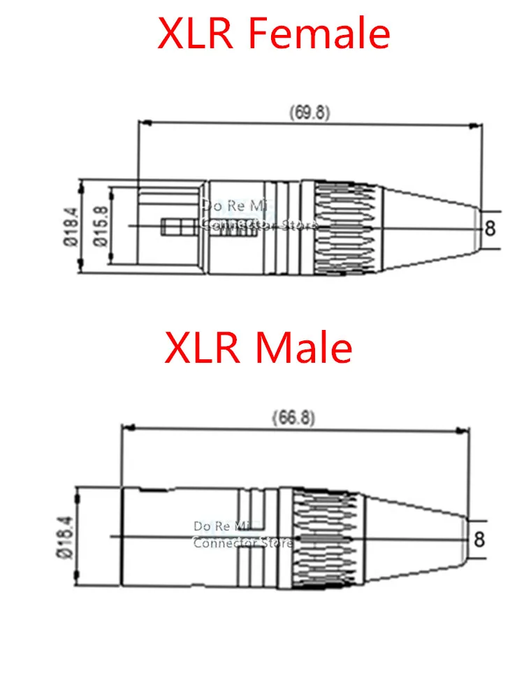 5 шт./лот XLR кабельный разъем 3Pin штекер или гнездо адаптер для микрофона/микрофона
