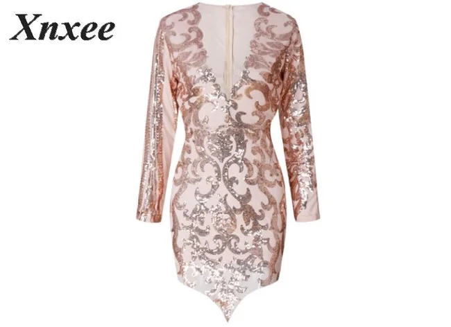 Новое Европейское и американское Сексуальное Женское Платье с длинным рукавом