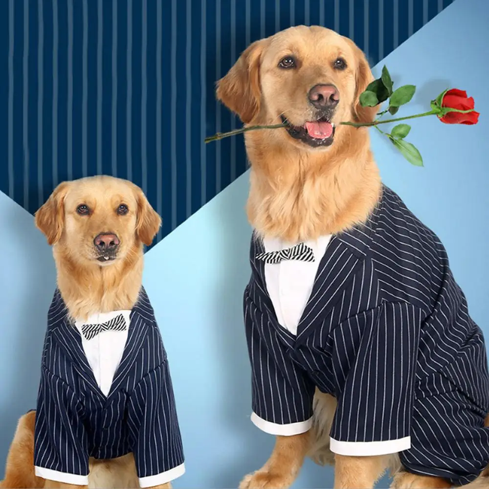 

Dog Dress Pet Suits Formal Dresses Pets Clothes Coat Prince Wedding Suit Tuxedo Bow Tie Puppy Coat For Medium Large Dogs