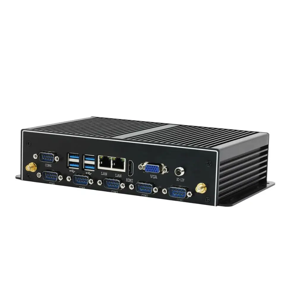 Промышленный мини-ПК BEBEPC безвентиляторный Core i7 i5 4200U Celeron 2955U HD WiFi 6 * RS232 RS485 Windows 10