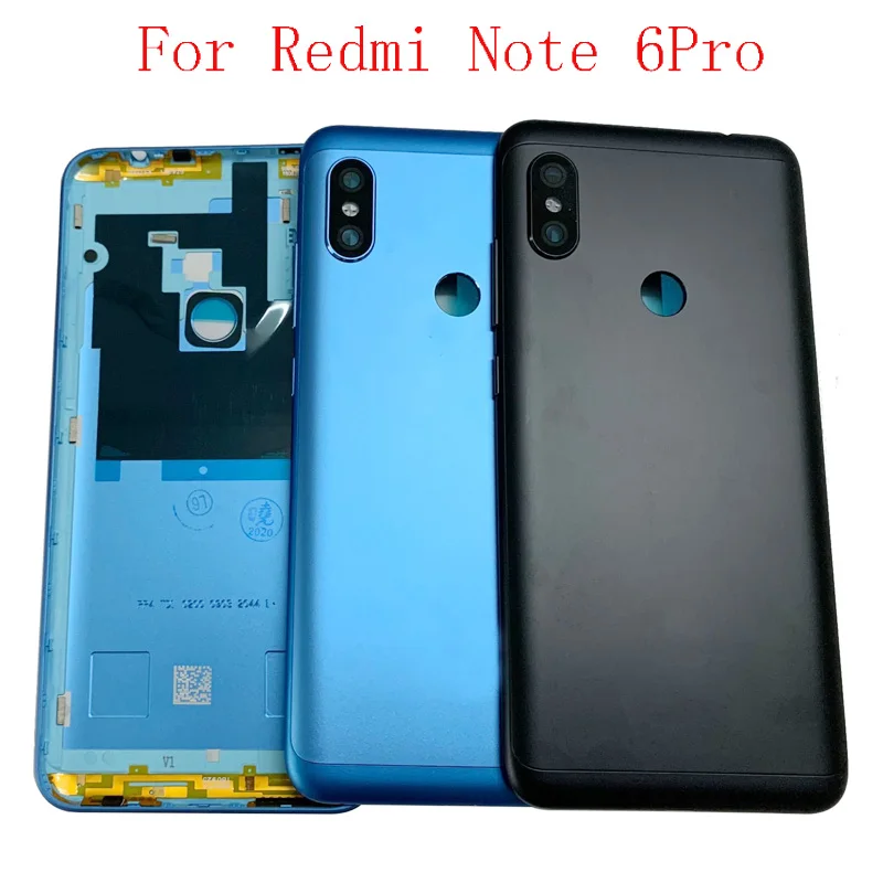 Задняя крышка корпуса для Xiaomi Redmi Note 5 Pro 6 сменная аккумулятора с клейкой