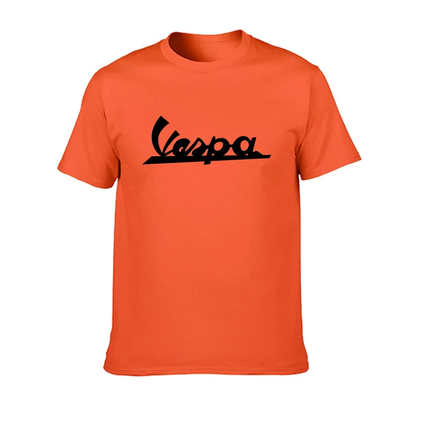 

Vespa2021 Summer Hot-Selling Fashion Personality Trend New Men All-Match T-Shirt Cotton Slim Fit Short-Sleeved Sports Casual Top