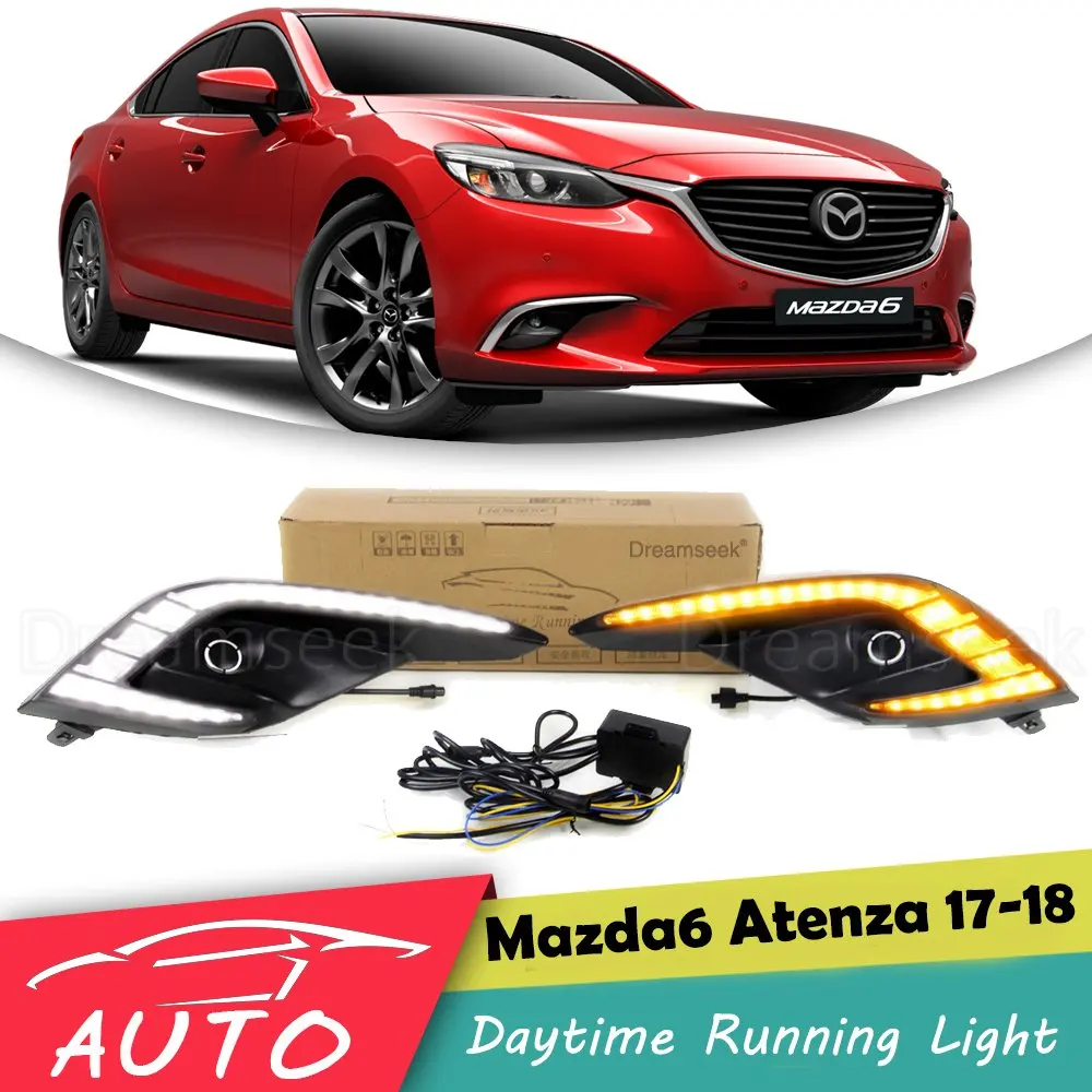 Светодиодный дневные ходовые огни для Mazda 6 Atenza 2017 2018 светильник осветительный