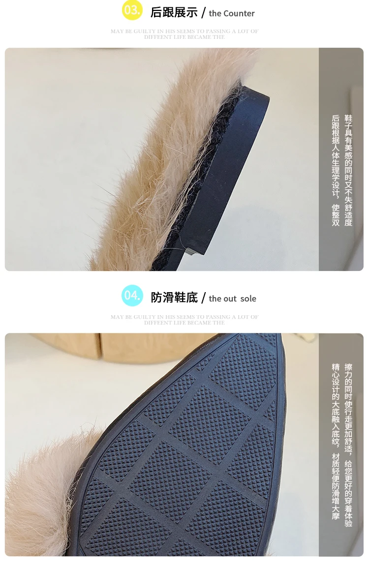 BeautyFeet/; женские летние меховые тапочки; женские плюшевые прозрачные сандалии из искусственного меха с квадратным носком; повседневные уличные шлепанцы на плоской подошве