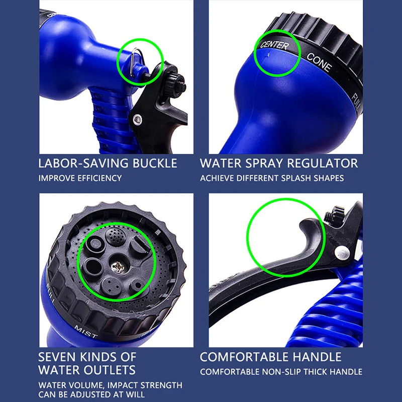 Расширяемый волшебный гибкий садовый шланг расширяемый для полива с