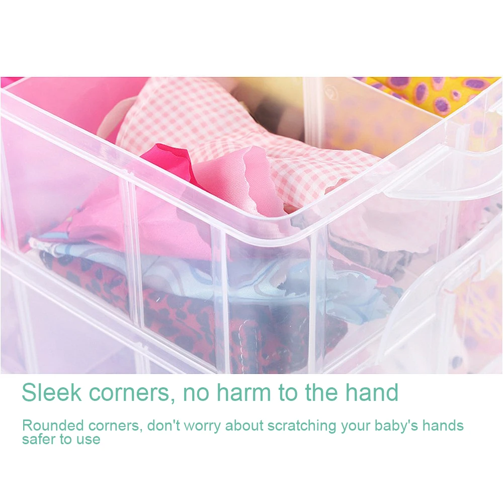 Органайзер для косметики 3 яруса прозрачный чемодан с несколькими элементами