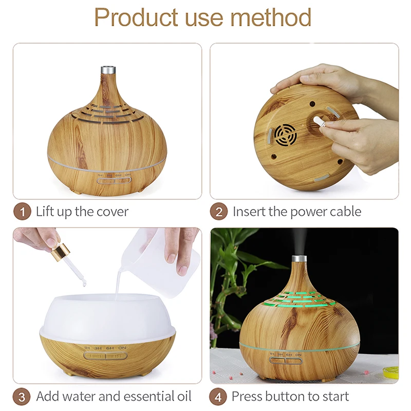 

400ml Aroma Essential Oil Diffuser electric Ultrasonic Air Humidifier fogger LED Light aroma diffuser mist maker for home