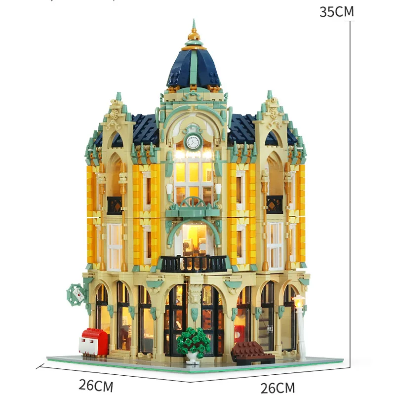 

Modular building blocks Corner Post Office Light version Creative City Street View Series 4342PCS Boy toy gift