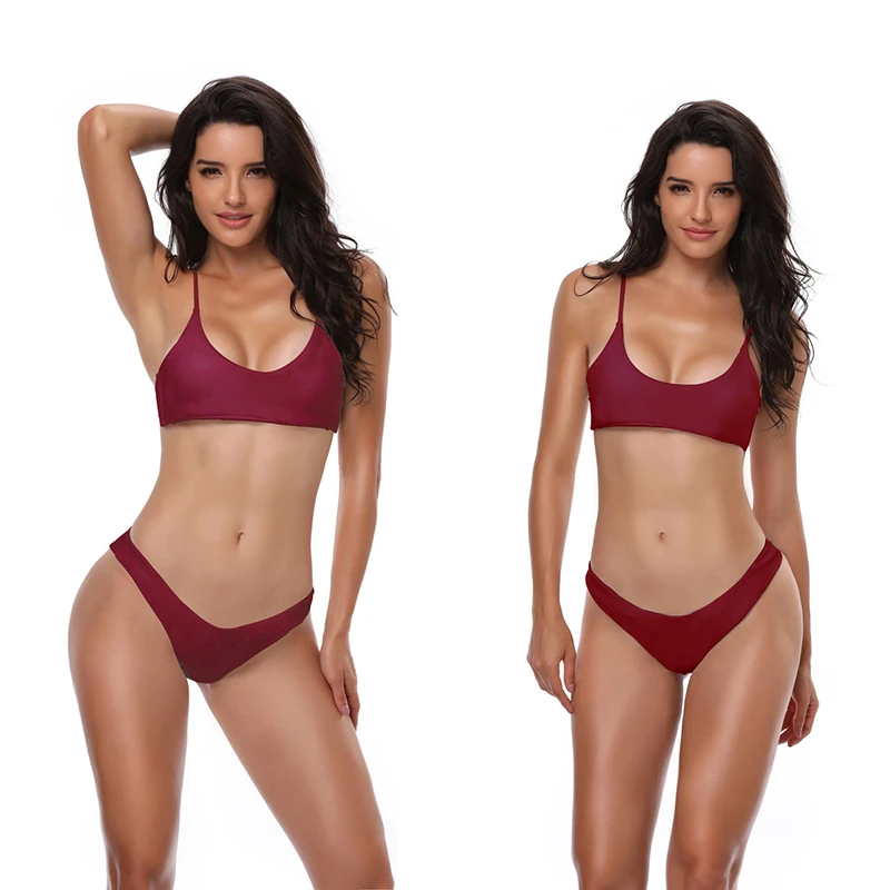 Сексуальный комплект бикини пуш ап для женщин 7 цветов бандажный купальник