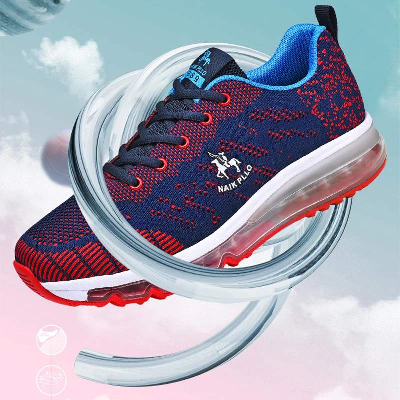 

2021 New Air Cushion Sneakers Men's Running Shoes Comfortable and Breathable Soft-soled Shoes Fashionable Casual Walking Shoes