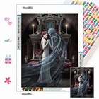 Алмазная 5D картина сделай сам навсегда с вами, художественная вышивка, наборы для вышивки крестиком, Женский и скелет, домашний декор, мозаика Стразы