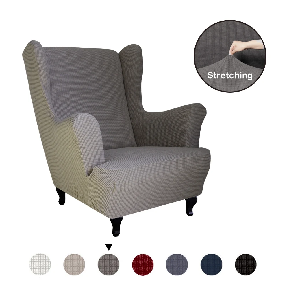 

Wing Chair Cover All-inclusive Wingback Chair Protector Elastic Armchair Slipcover for Home Sofa Chair Covers for Home Office