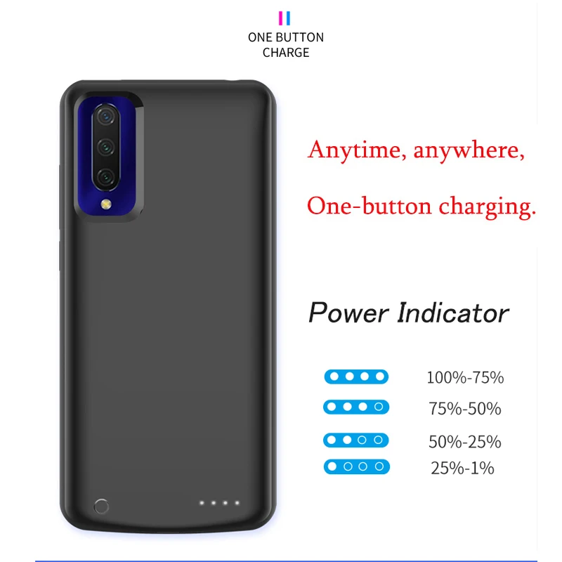 Высококачественный чехол для внешнего аккумулятора 6500 мАч Xiaomi Mi 9 Pro|Чехлы с